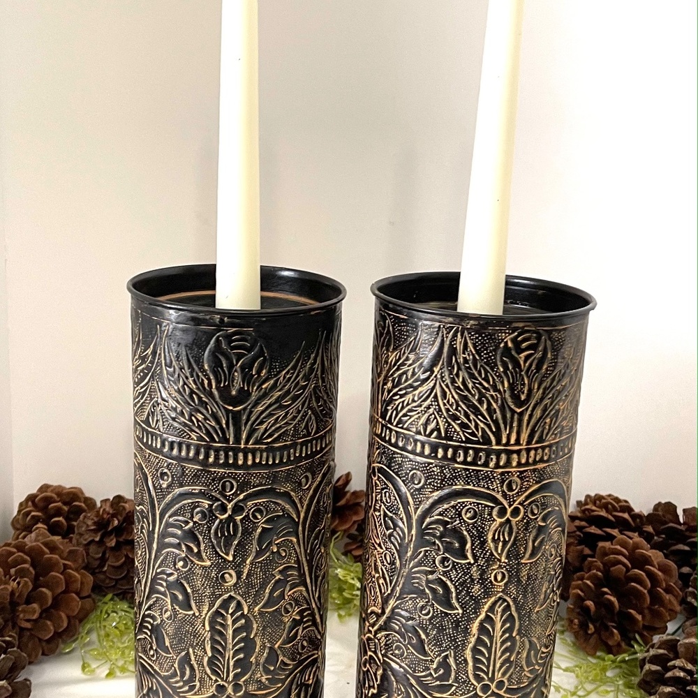 Metal round candle holders. - Picture 3 of 4